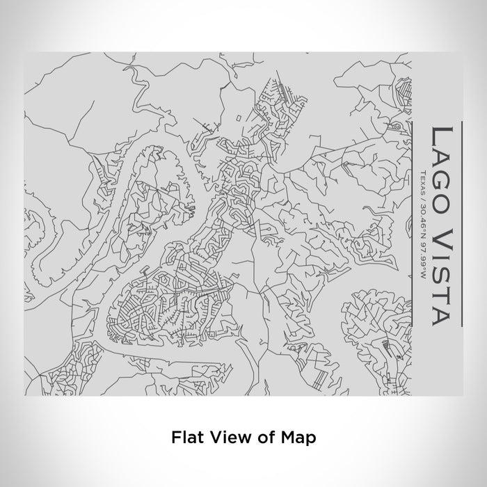 Rendered View of Lago Vista Texas Map Engraving on 20oz Stainless Steel Insulated Bottle with Bamboo Top