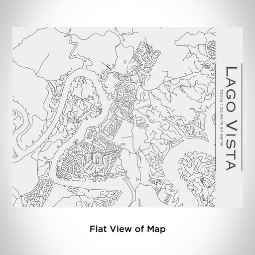 Rendered View of Lago Vista Texas Map Engraving on 20oz Stainless Steel Insulated Bottle with Bamboo Top in White