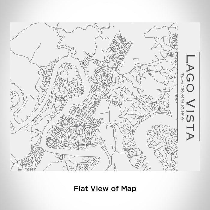 Rendered View of Lago Vista Texas Map Engraving on 20oz Stainless Steel Insulated Bottle with Bamboo Top in White