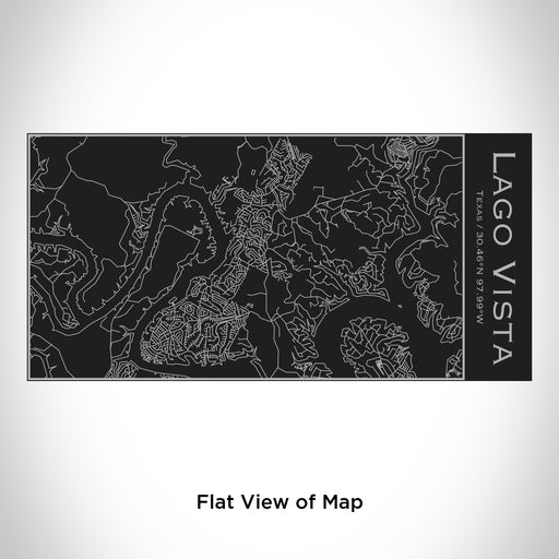 Rendered View of Lago Vista Texas Map Engraving on 17oz Stainless Steel Insulated Cola Bottle in Black
