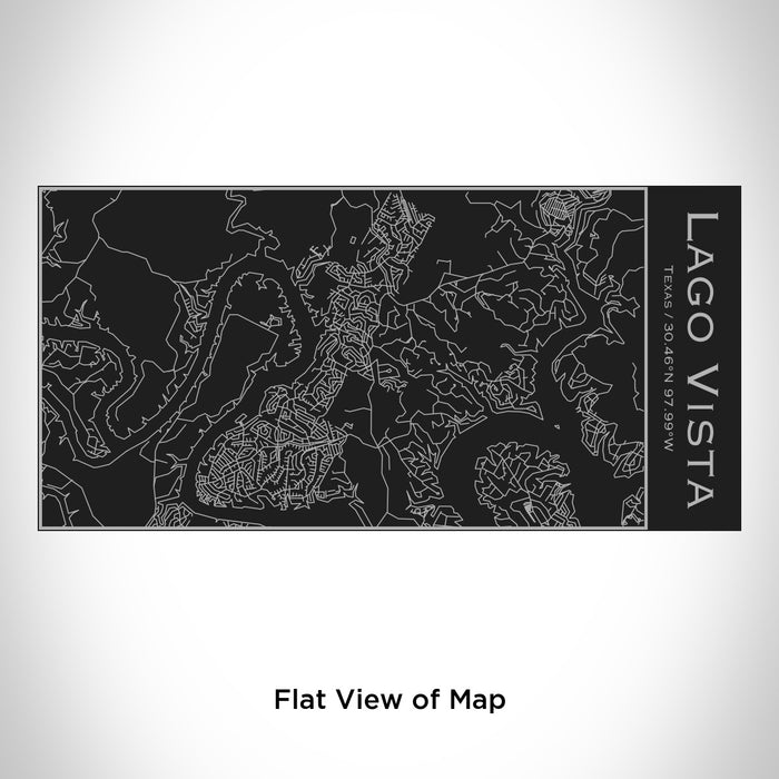 Rendered View of Lago Vista Texas Map Engraving on 17oz Stainless Steel Insulated Cola Bottle in Black