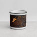Front View Custom Lago Vista Texas Map Enamel Mug in Ember