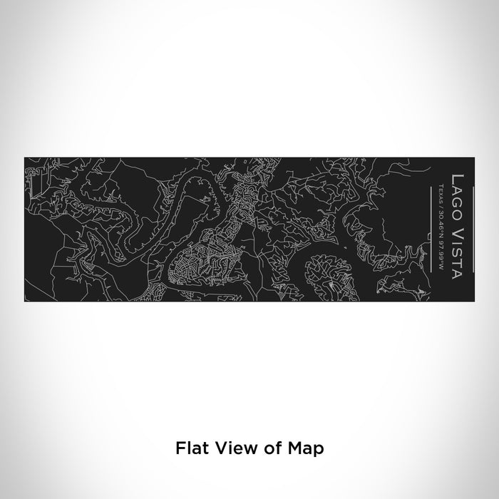 Rendered View of Lago Vista Texas Map Engraving on 10oz Stainless Steel Insulated Cup with Sliding Lid in Black