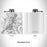 Rendered View of Lago Vista Texas Map Engraving on 6oz Stainless Steel Flask in White