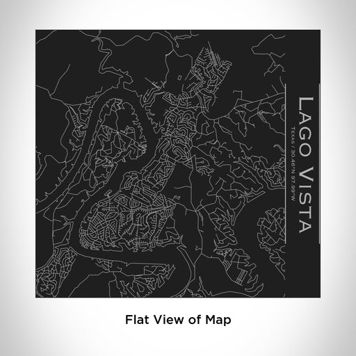 Rendered View of Lago Vista Texas Map Engraving on 17oz Stainless Steel Insulated Tumbler in Black