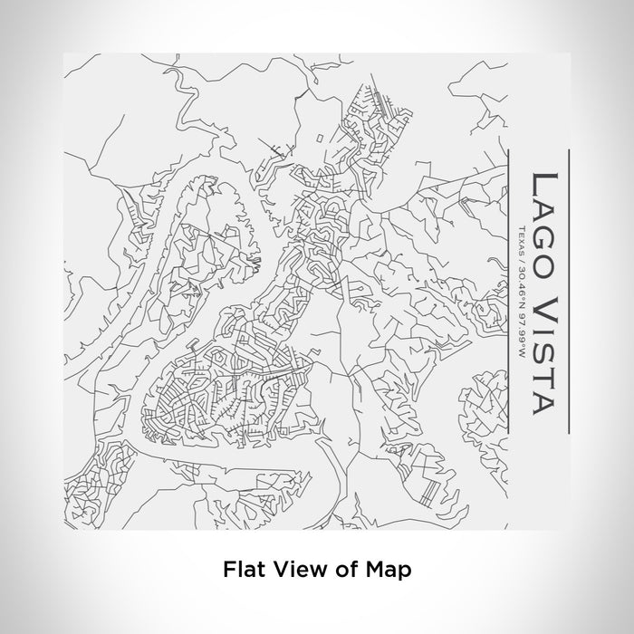 Rendered View of Lago Vista Texas Map Engraving on 17oz Stainless Steel Insulated Tumbler in White