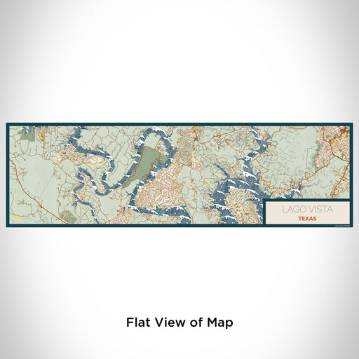 Flat View of Map Custom Lago Vista Texas Map Enamel Mug in Woodblock