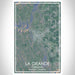 La Grande Oregon Map Print Portrait Orientation in Afternoon Style With Shaded Background