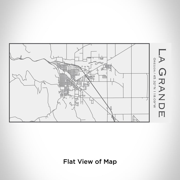 Rendered View of La Grande Oregon Map Engraving on 17oz Stainless Steel Insulated Cola Bottle in White