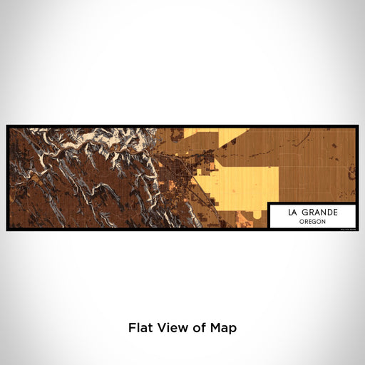 Flat View of Map Custom La Grande Oregon Map Enamel Mug in Ember