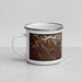 Left View Custom La Grande Oregon Map Enamel Mug in Ember