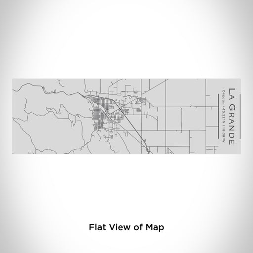 Rendered View of La Grande Oregon Map Engraving on 10oz Stainless Steel Insulated Cup with Sipping Lid
