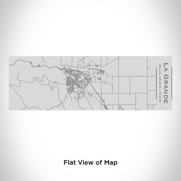 Rendered View of La Grande Oregon Map Engraving on 10oz Stainless Steel Insulated Cup with Sipping Lid
