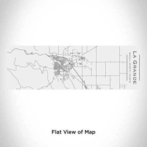 Rendered View of La Grande Oregon Map Engraving on 10oz Stainless Steel Insulated Cup with Sliding Lid in White