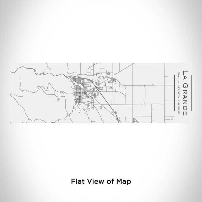 Rendered View of La Grande Oregon Map Engraving on 10oz Stainless Steel Insulated Cup with Sliding Lid in White