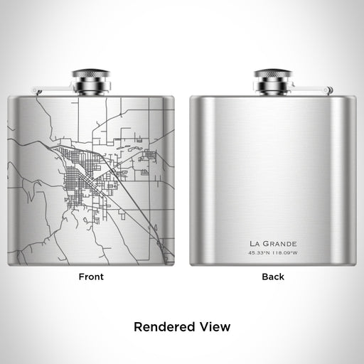 Rendered View of La Grande Oregon Map Engraving on undefined