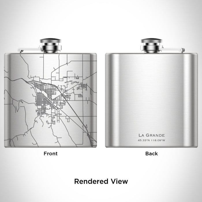 Rendered View of La Grande Oregon Map Engraving on undefined