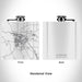 Rendered View of La Grande Oregon Map Engraving on 6oz Stainless Steel Flask in White