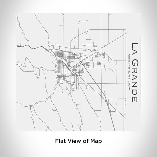 Rendered View of La Grande Oregon Map Engraving on 17oz Stainless Steel Insulated Tumbler in White