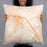 Person holding 22x22 Custom La Grande Oregon Map Throw Pillow in Watercolor