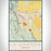 La Grande Oregon Map Print Portrait Orientation in Woodblock Style With Shaded Background