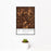 12x18 La Grange Illinois Map Print Portrait Orientation in Ember Style With Small Cactus Plant in White Planter