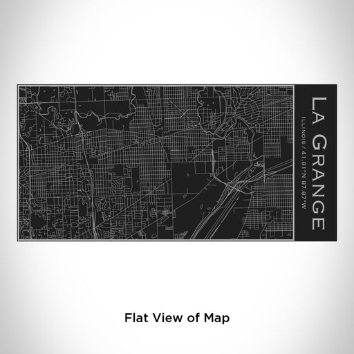 Rendered View of La Grange Illinois Map Engraving on 17oz Stainless Steel Insulated Cola Bottle in Black