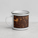 Left View Custom La Grange Illinois Map Enamel Mug in Ember