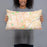 Person holding 20x12 Custom La Grange Illinois Map Throw Pillow in Watercolor