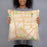 Person holding 18x18 Custom La Grange Illinois Map Throw Pillow in Watercolor