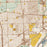 La Grange Illinois Map Print in Woodblock Style Zoomed In Close Up Showing Details