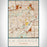 La Grange Illinois Map Print Portrait Orientation in Woodblock Style With Shaded Background