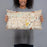 Person holding 20x12 Custom La Grange Illinois Map Throw Pillow in Woodblock