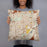 Person holding 18x18 Custom La Grange Illinois Map Throw Pillow in Woodblock
