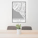 24x36 Laguna Beach California Map Print Portrait Orientation in Classic Style Behind 2 Chairs Table and Potted Plant