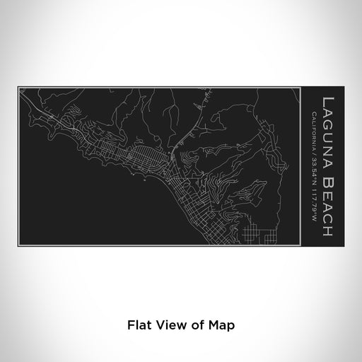 Rendered View of Laguna Beach California Map Engraving on 17oz Stainless Steel Insulated Cola Bottle in Black