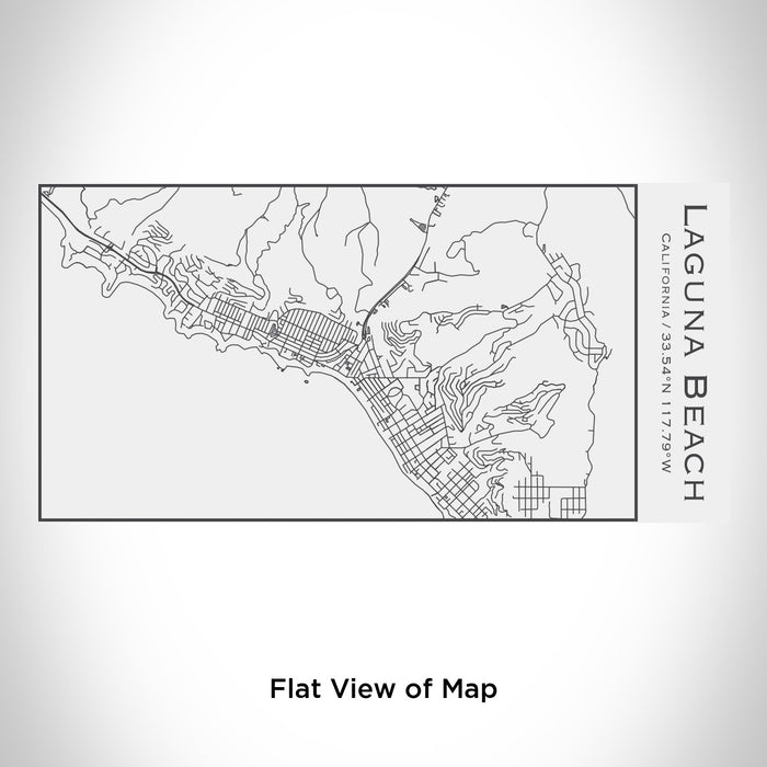Rendered View of Laguna Beach California Map Engraving on 17oz Stainless Steel Insulated Cola Bottle in White