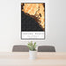 24x36 Laguna Beach California Map Print Portrait Orientation in Ember Style Behind 2 Chairs Table and Potted Plant