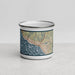 Front View Custom Laguna Beach California Map Enamel Mug in Woodblock