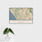 16x24 Laguna Niguel California Map Print Landscape Orientation in Woodblock Style With Tropical Plant Leaves in Water