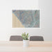 24x36 Laguna Niguel California Map Print Lanscape Orientation in Afternoon Style Behind 2 Chairs Table and Potted Plant