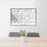 24x36 Laguna Niguel California Map Print Lanscape Orientation in Classic Style Behind 2 Chairs Table and Potted Plant