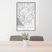 24x36 Laguna Niguel California Map Print Portrait Orientation in Classic Style Behind 2 Chairs Table and Potted Plant