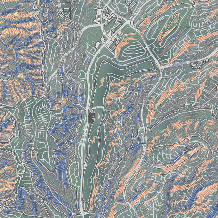 Laguna Niguel California Map Print in Afternoon Style Zoomed In Close Up Showing Details