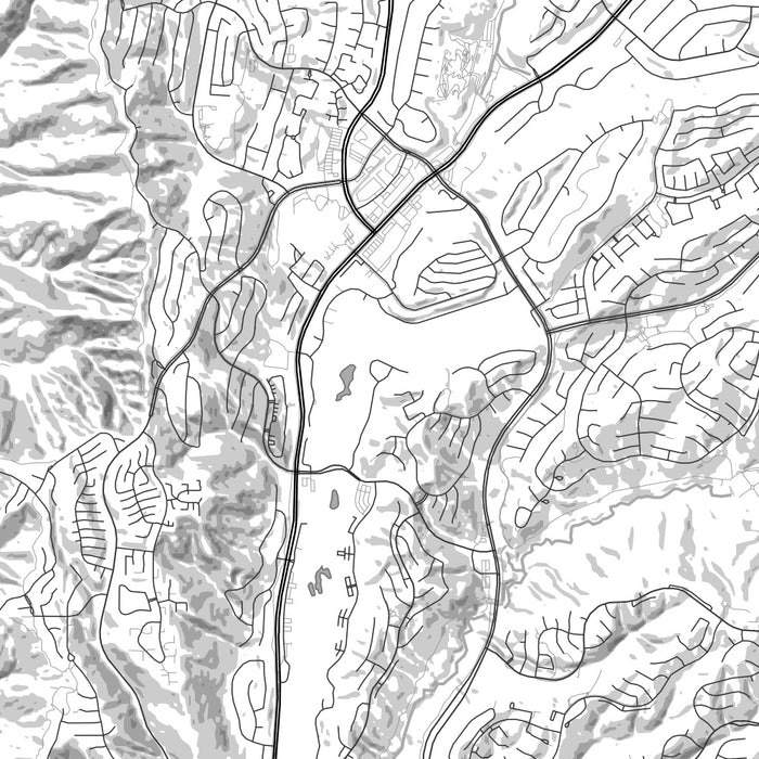 Laguna Niguel California Map Print in Classic Style Zoomed In Close Up Showing Details