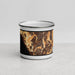 Front View Custom Laguna Niguel California Map Enamel Mug in Ember