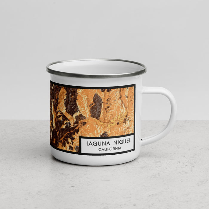 Right View Custom Laguna Niguel California Map Enamel Mug in Ember