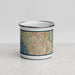 Front View Custom Laguna Niguel California Map Enamel Mug in Woodblock