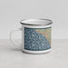Left View Custom Laguna Niguel California Map Enamel Mug in Woodblock