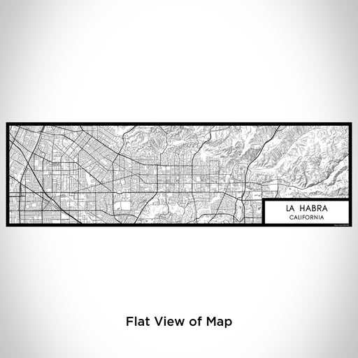 Flat View of Map Custom La Habra California Map Enamel Mug in Classic